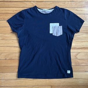 Yes Zee by Essenza Natural White patch and pocket T-shirt size L